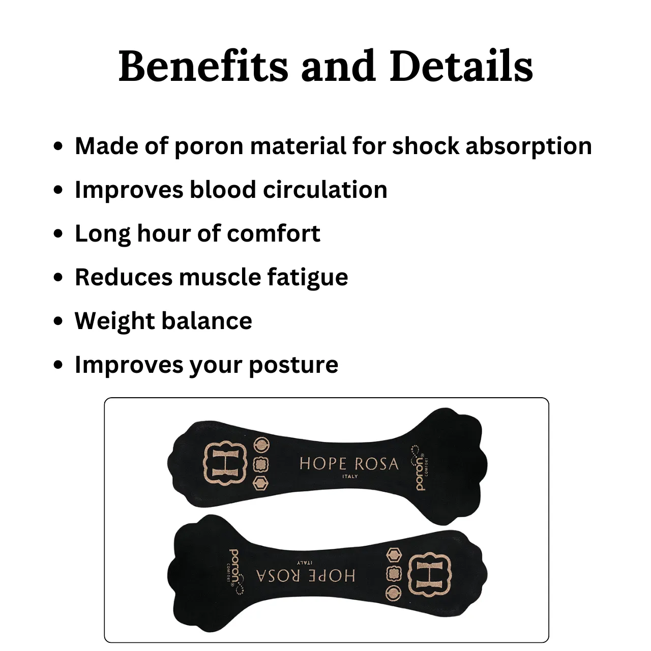 2-Pair Full Length Cushion Insoles-Black