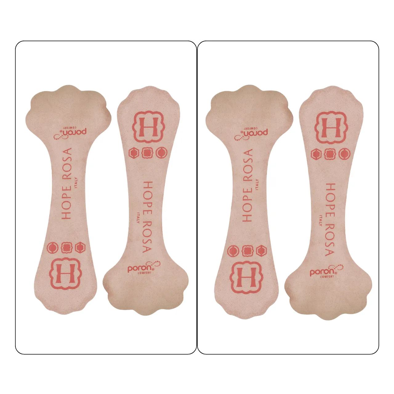 2-Pair of Full Length Cushion Insoles for Women - Rose