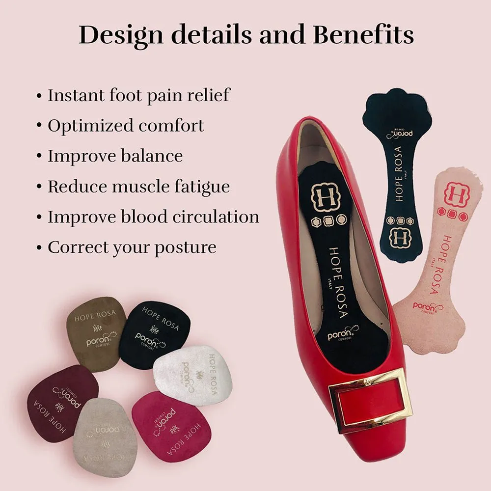 2-Pair of Full Length Cushion Insoles for Women - Rose