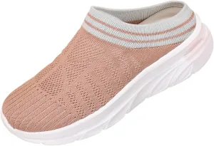 2025 Women Casual Shoes Comfortable Beach Vacation Slippers Height Increase Loafer Summer Slip-On Walking Footwear Breathable Mesh Indoor/Outdoor Daily Wear Soft Cushion