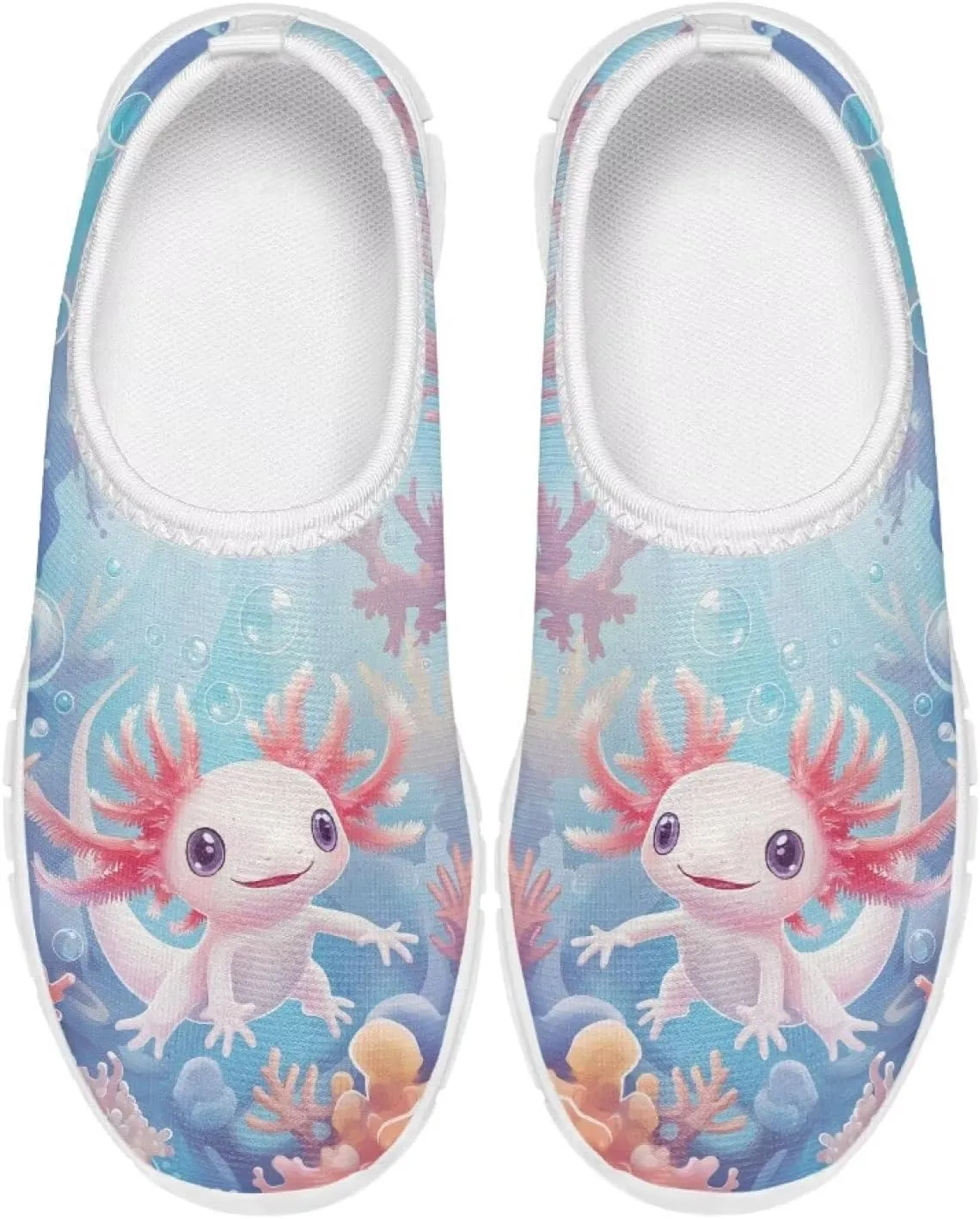 Axolotl Shoes for Girls Little Kid Sneakers Cartoon Print Running Shoes for Girls