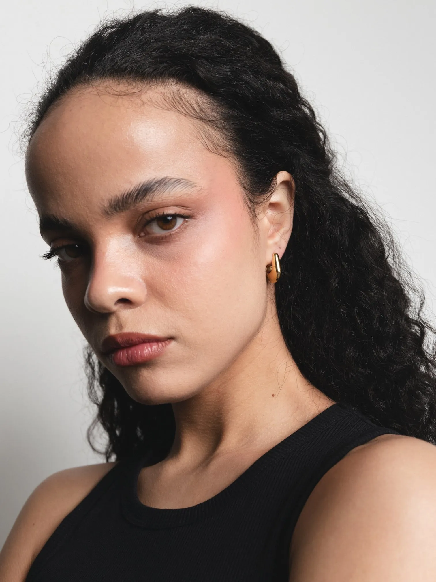 Baguette Hoops  Gold
