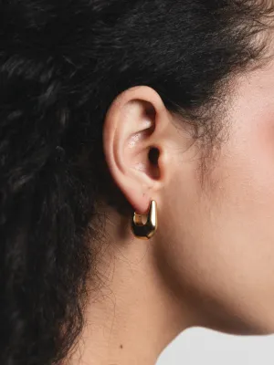 Baguette Hoops Gold Baguette Hoops Gold