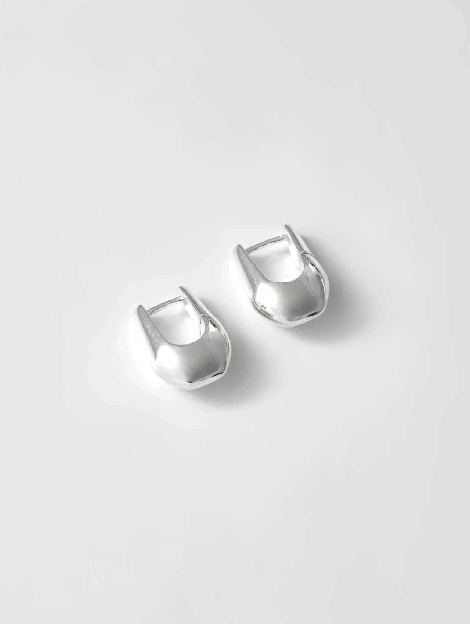 Baguette Hoops  Silver