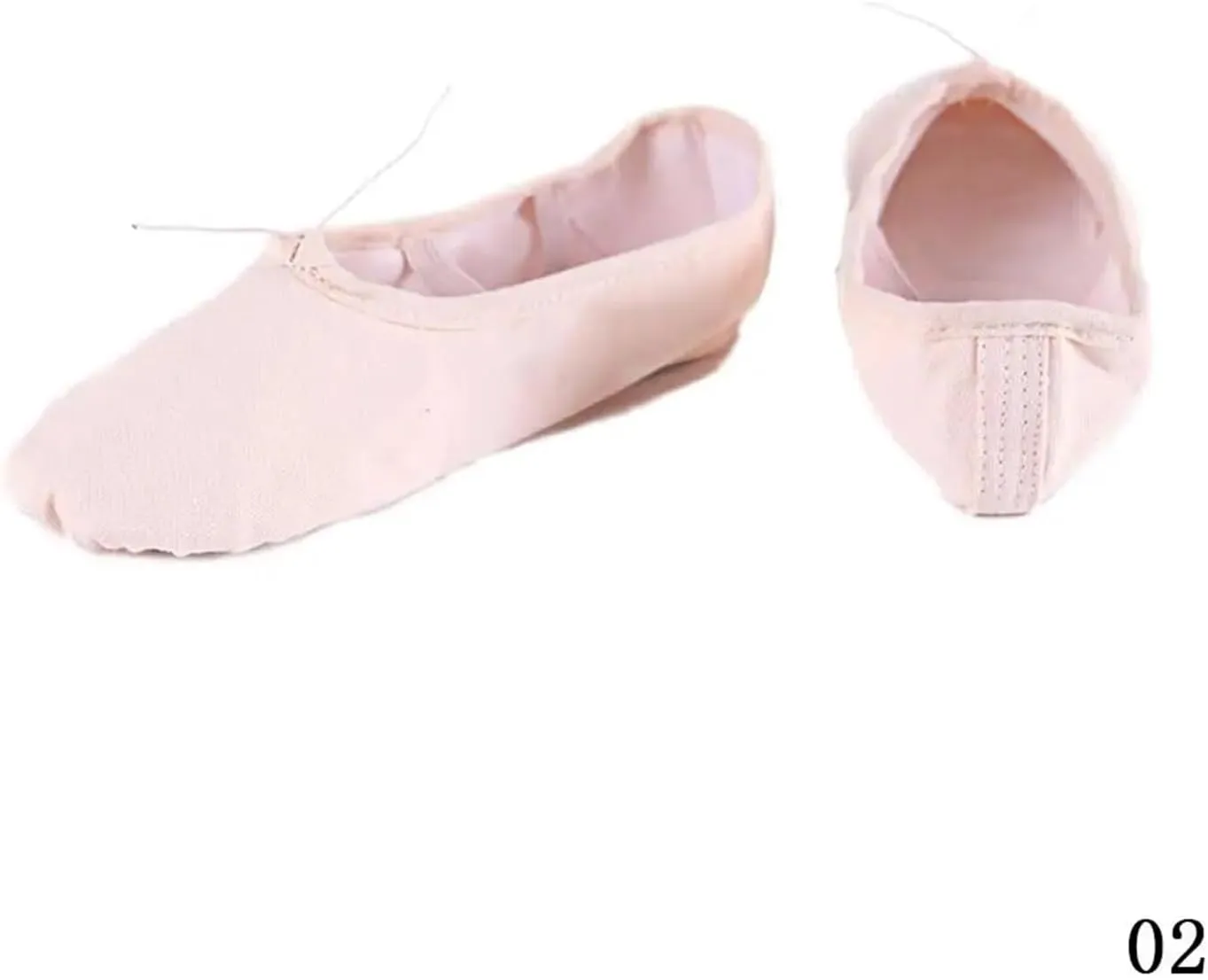 Ballet Shoes Girls Flat Canvas Head Black White Soft Ballet Slippers Ballet Belly Gym Yoga Dance Shoes Kids Woman Man for Girls Toddler Ballet Slippers(Beige,40)