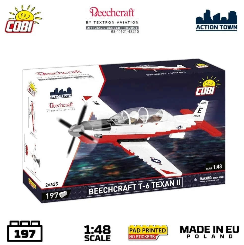 Beechcraft T-6 Texan II brick plane model - COBI 26625 - 197 bricks