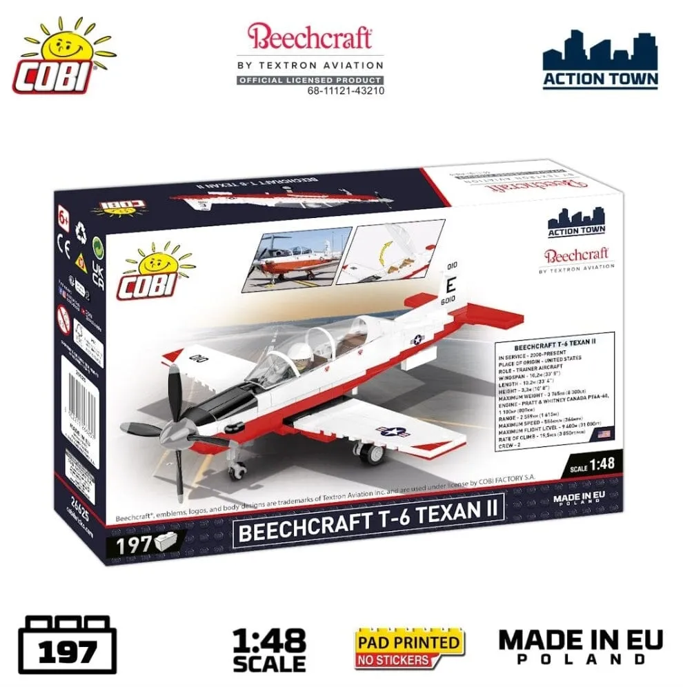 Beechcraft T-6 Texan II brick plane model - COBI 26625 - 197 bricks
