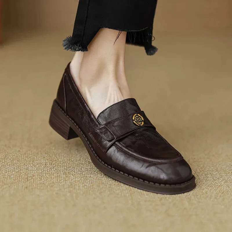 binfenxie Woman Loafers Round Toe Flats Sheepskin Slip On Women Flats Simple Style Daily Shoes Lady Footwear Spring Autumn Women Flats