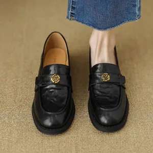 binfenxie Woman Loafers Round Toe Flats Sheepskin Slip On Women Flats Simple Style Daily Shoes Lady Footwear Spring Autumn Women Flats