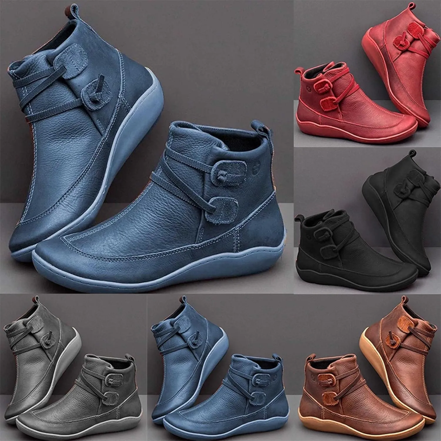 Black Cowboy Boots for Women Ankle Womens Lace Up Booties Ankle Boots for Women Dressy Wedge Bootie for Women Wide Width Slip On Soft Sole Pump Closed Toe Stacked Heel
