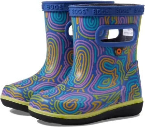 BOGS Unisex-Child Kids' Skipper Ii Rain Boot Cloud Geo