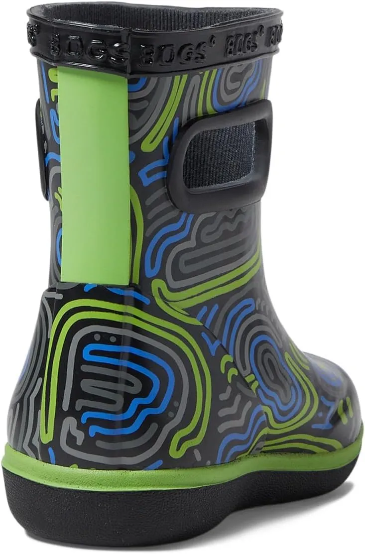 BOGS Unisex-Child Kids' Skipper Ii Rain Boot Cloud Geo
