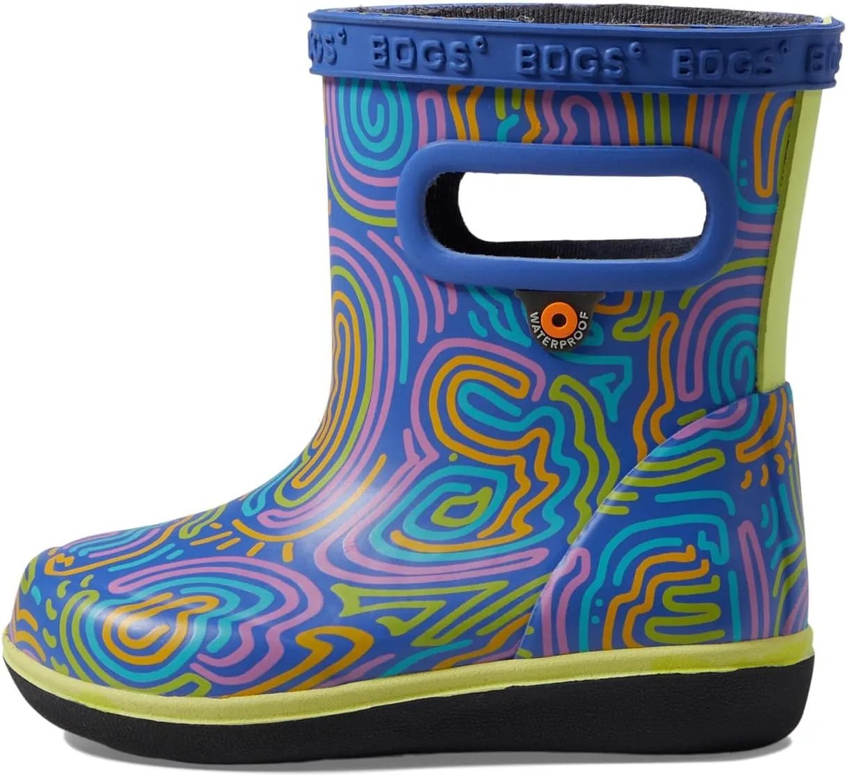 BOGS Unisex-Child Kids' Skipper Ii Rain Boot Cloud Geo
