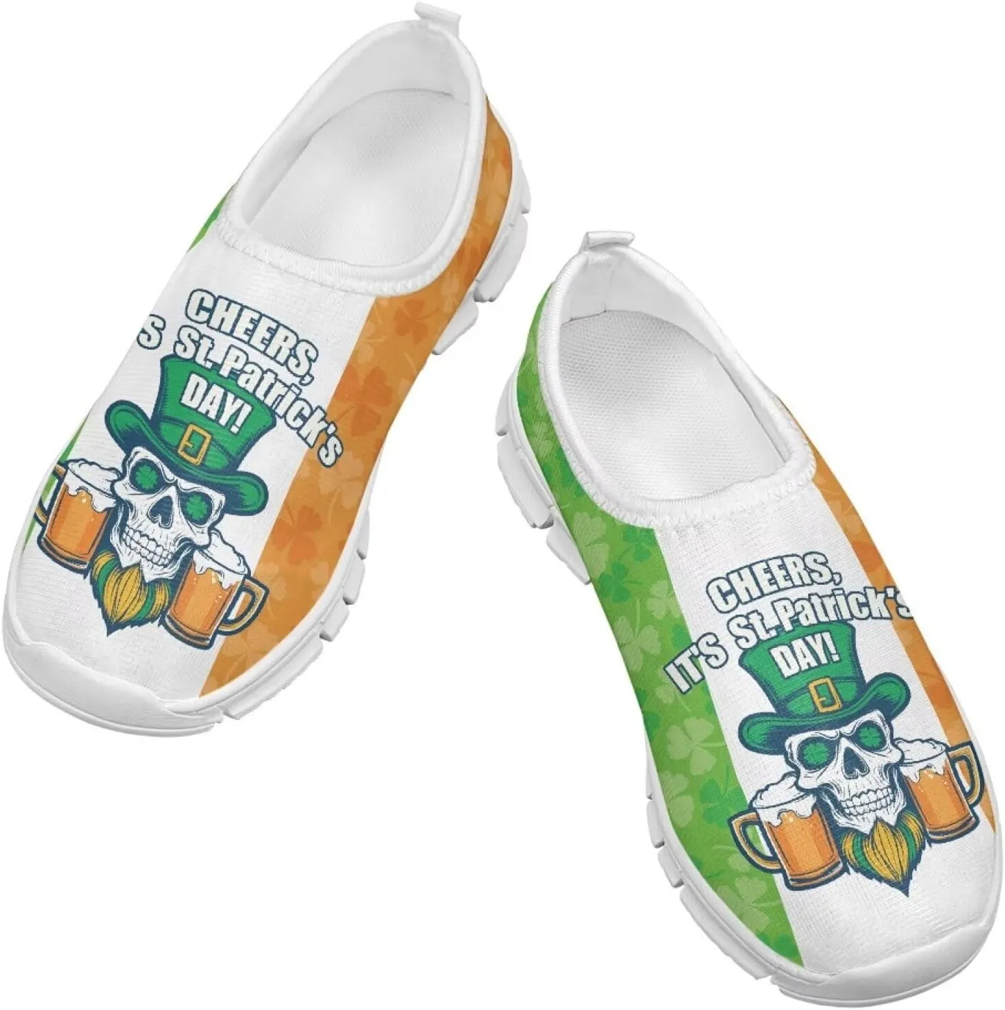 Boys Slip On Shoes Little Kids Tennis Shoes St. Patrick's Day Shoes