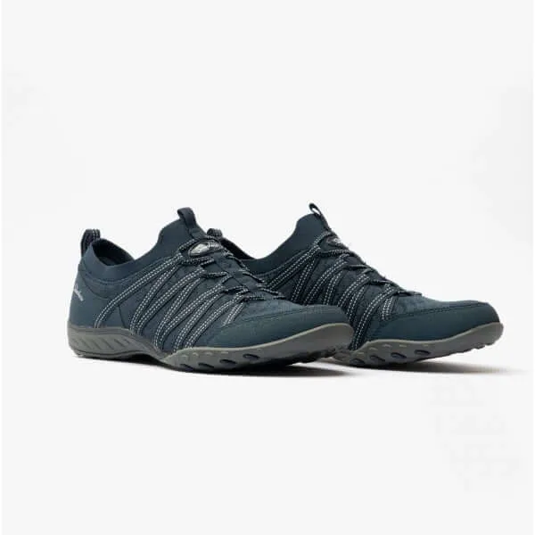 BREATHE-EASY-FIRST LIGHT Ladies Slip-On Trainers Navy