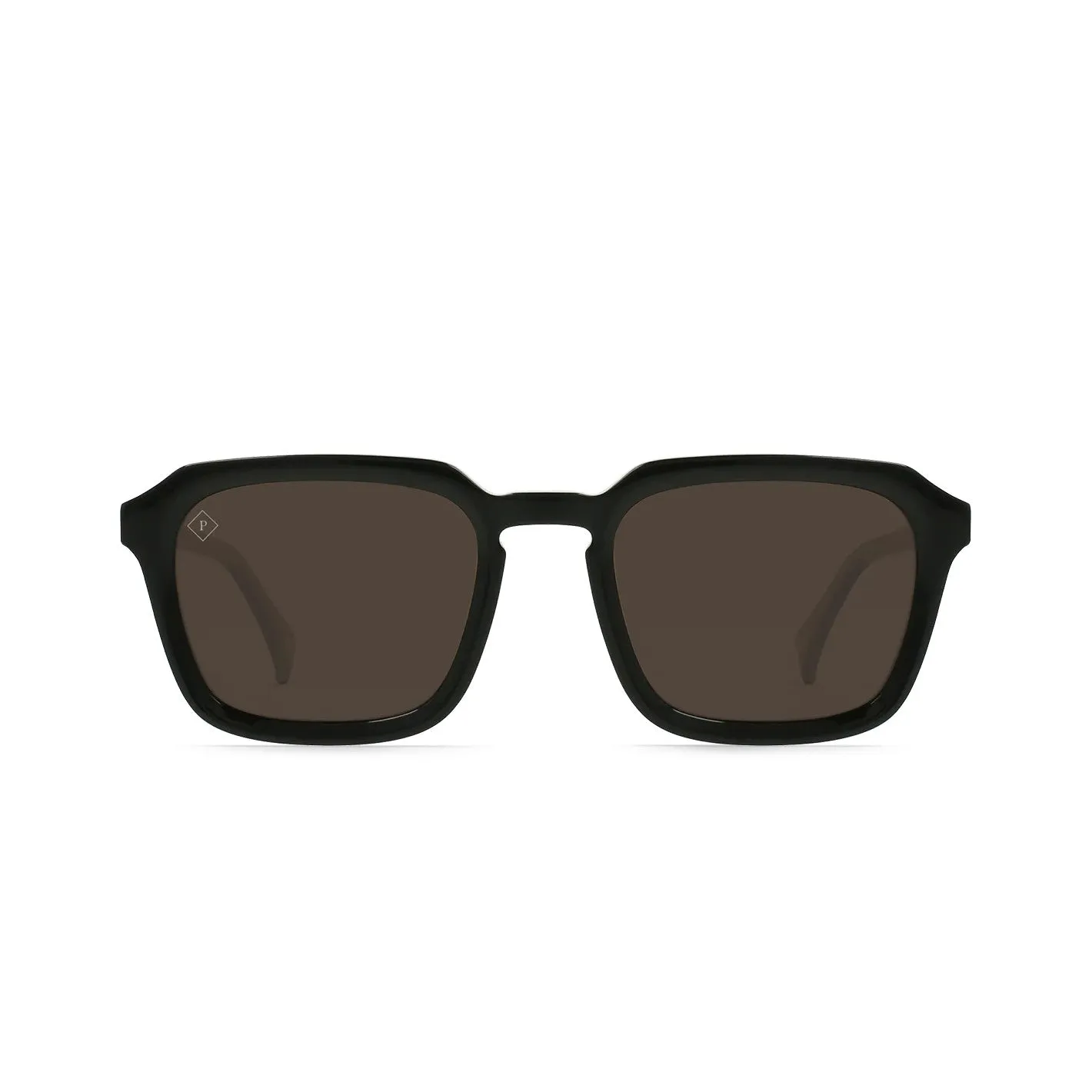 Burel Polarized Sunglasses (Crystal Black   Smoke Brown)