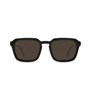 Burel Polarized Sunglasses (Crystal Black   Smoke Brown)