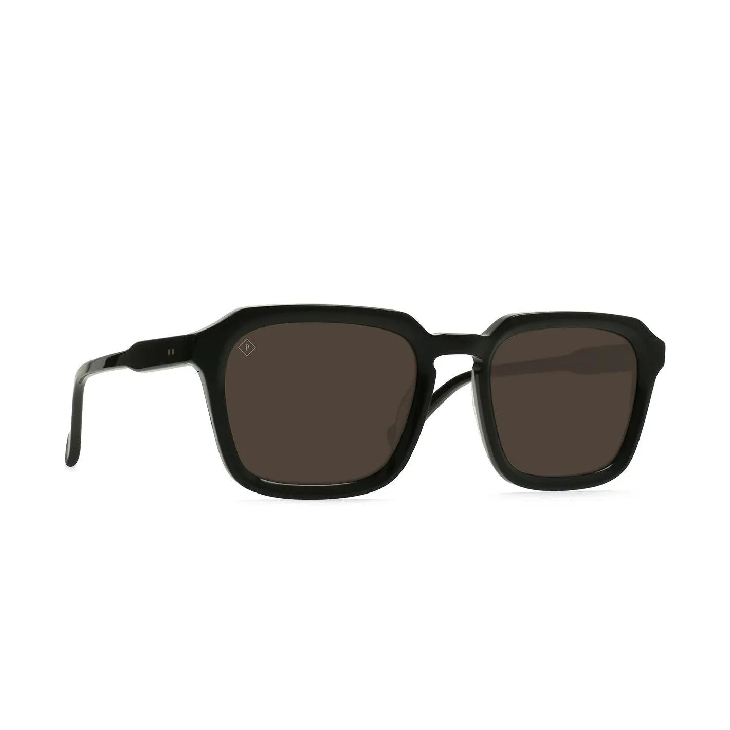 Burel Polarized Sunglasses (Crystal Black   Smoke Brown)
