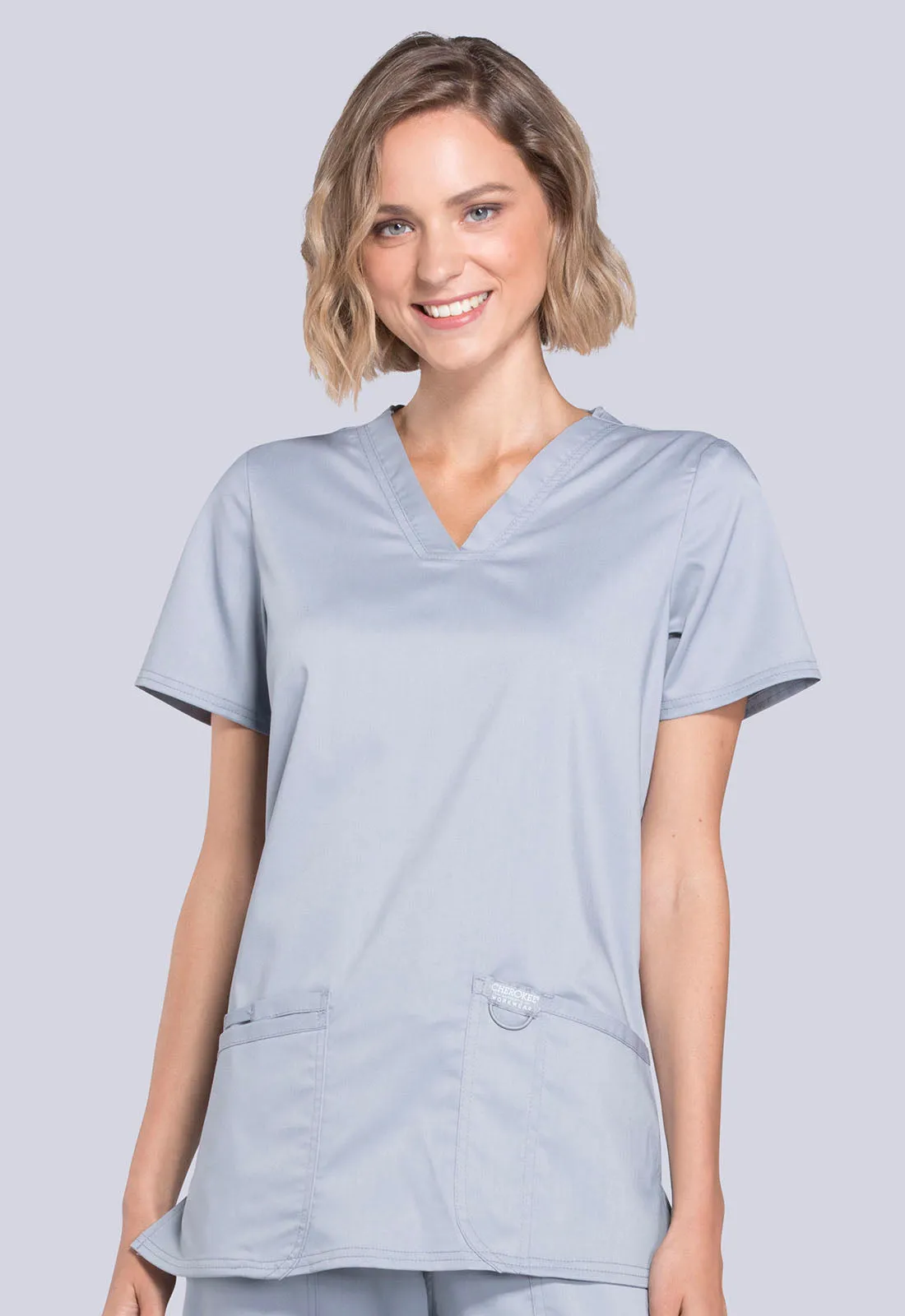 Cherokee Workwear Revolution Three-Pocket Scrub Top