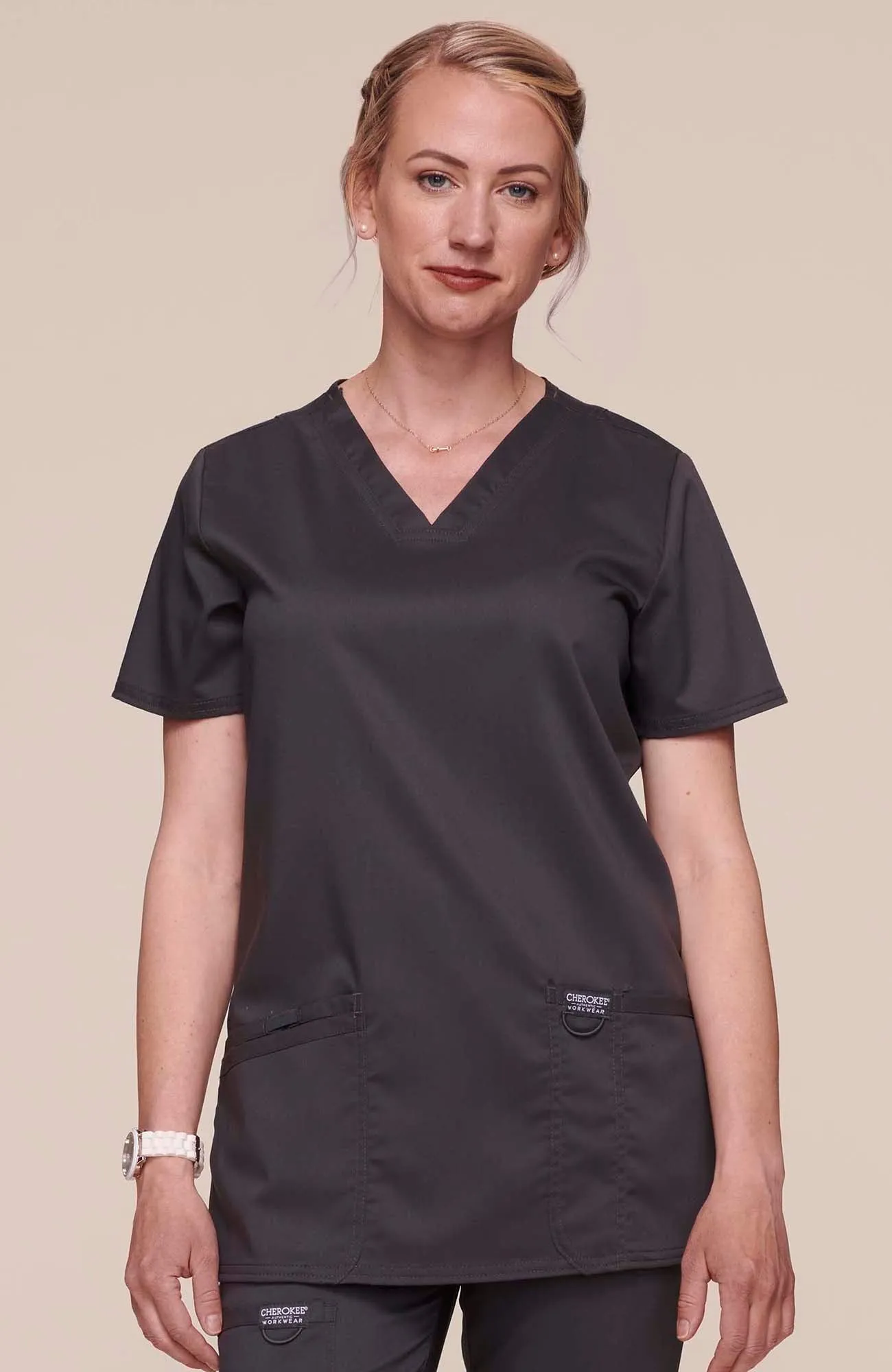 Cherokee Workwear Revolution Three-Pocket Scrub Top