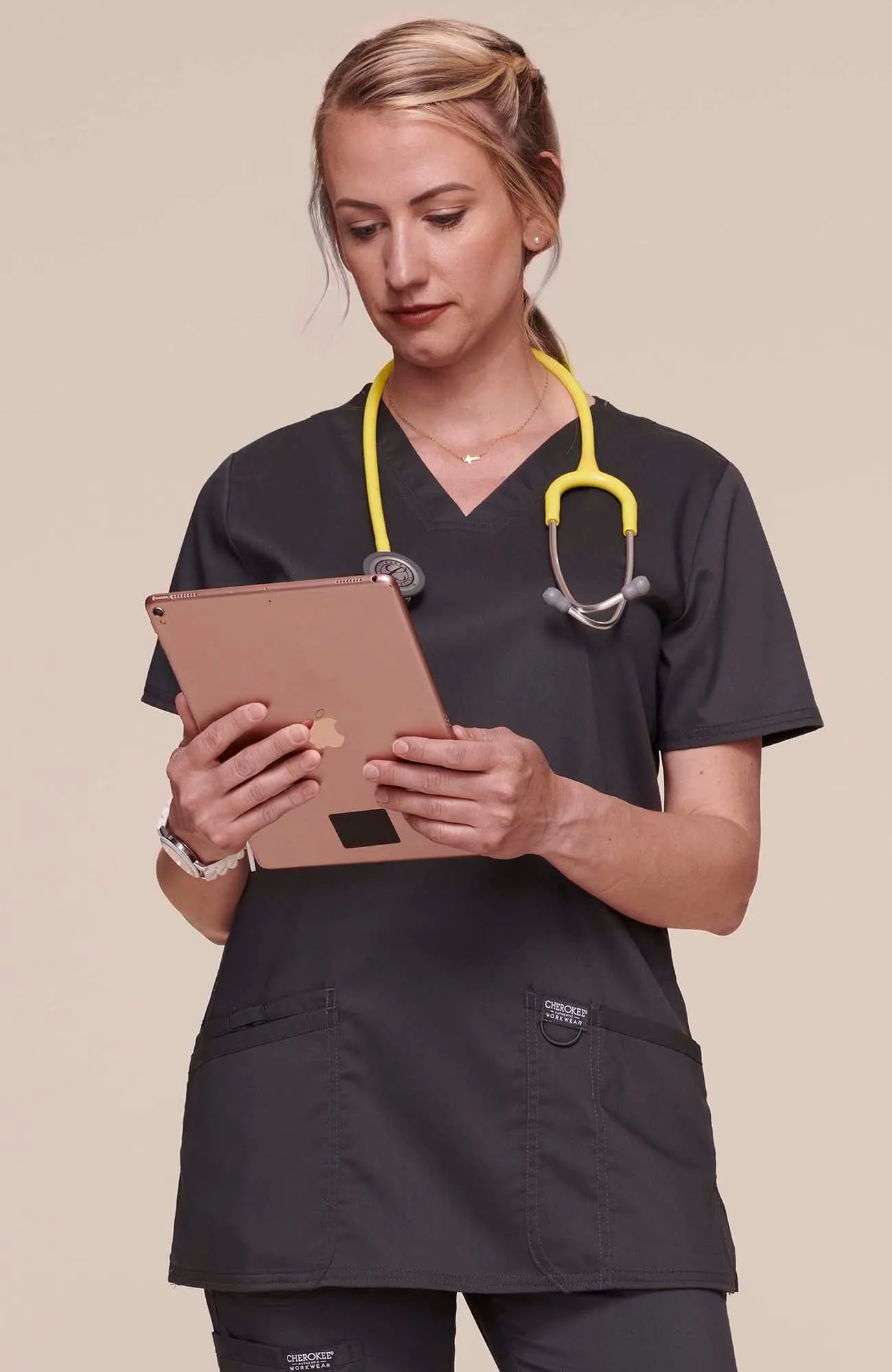 Cherokee Workwear Revolution Three-Pocket Scrub Top