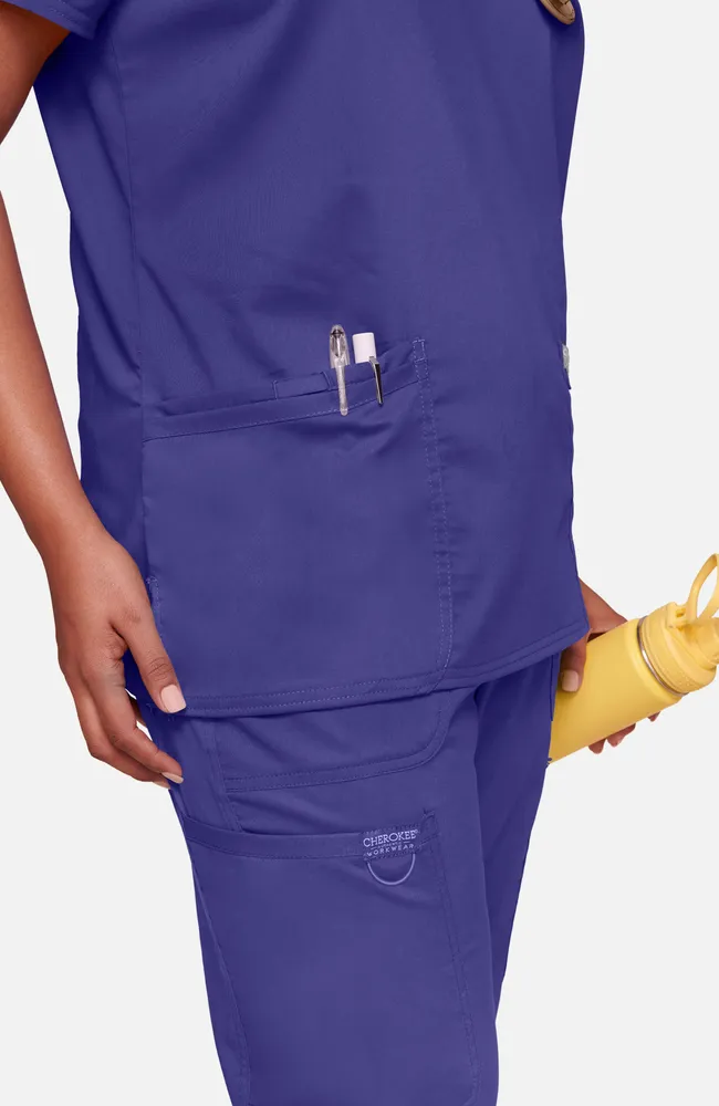 Cherokee Workwear Revolution Three-Pocket Scrub Top