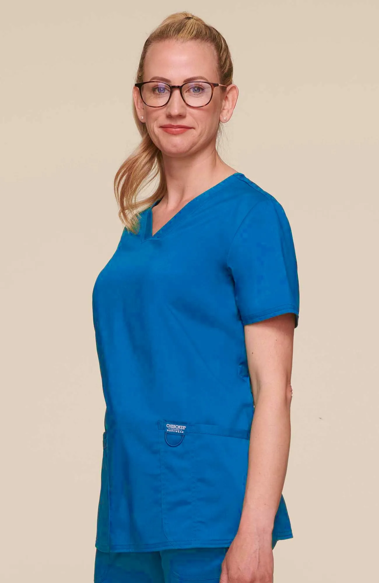 Cherokee Workwear Revolution Three-Pocket Scrub Top