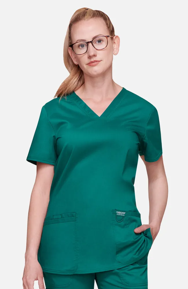 Cherokee Workwear Revolution Three-Pocket Scrub Top