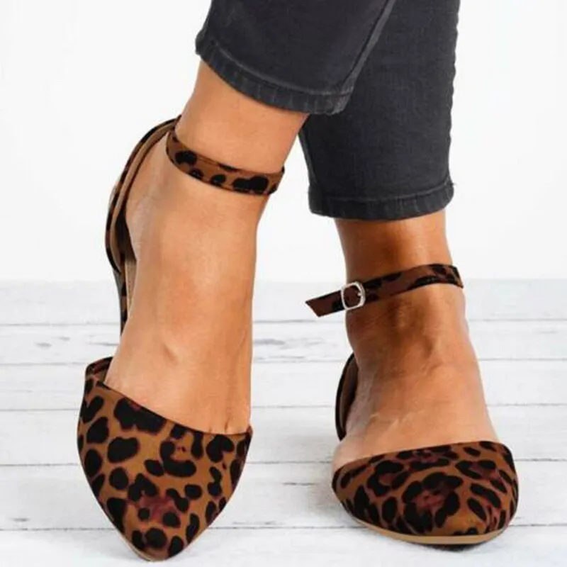 Classic Women's Ankle Strap Flat Shoe