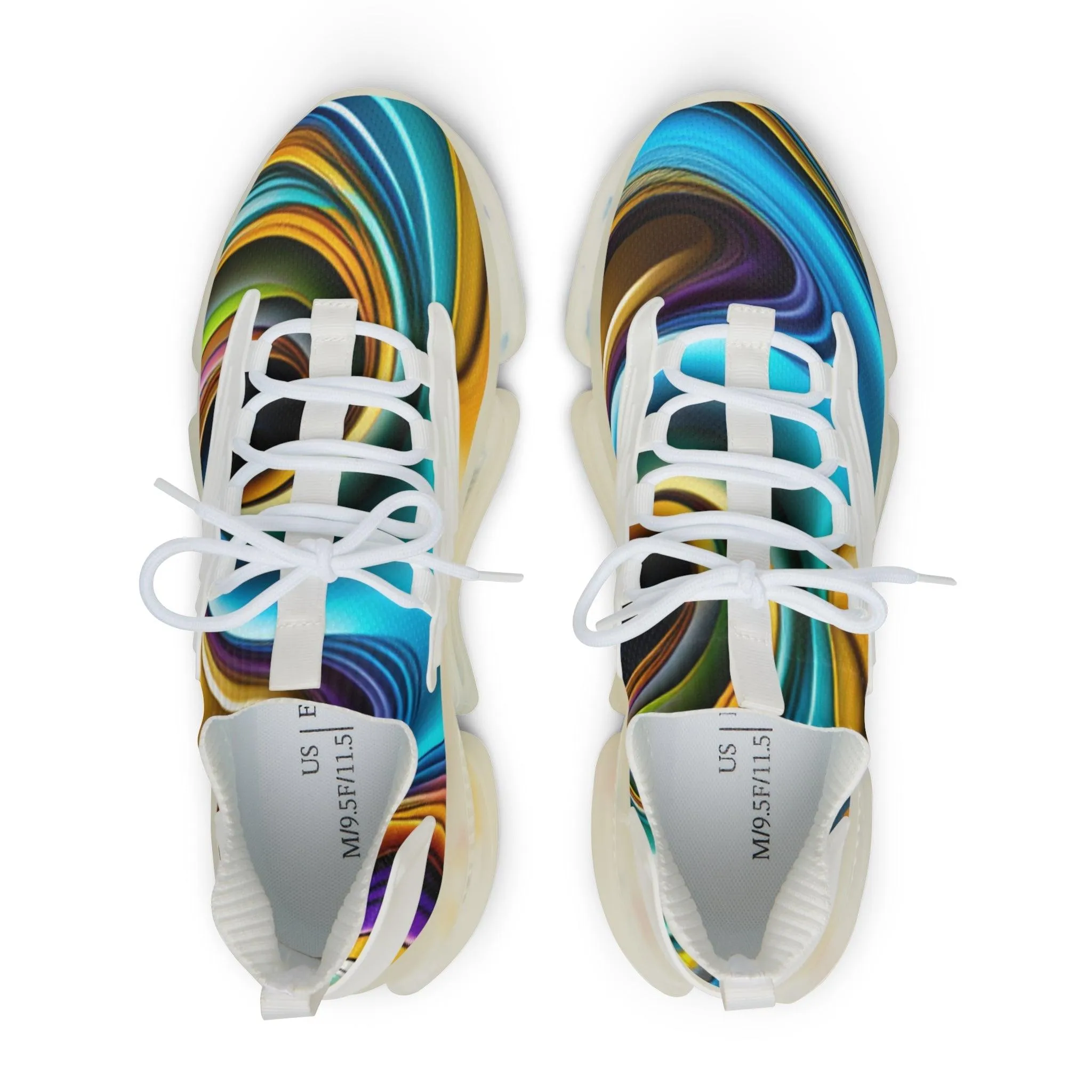 ColorSwirled Men's Mesh Sneakers