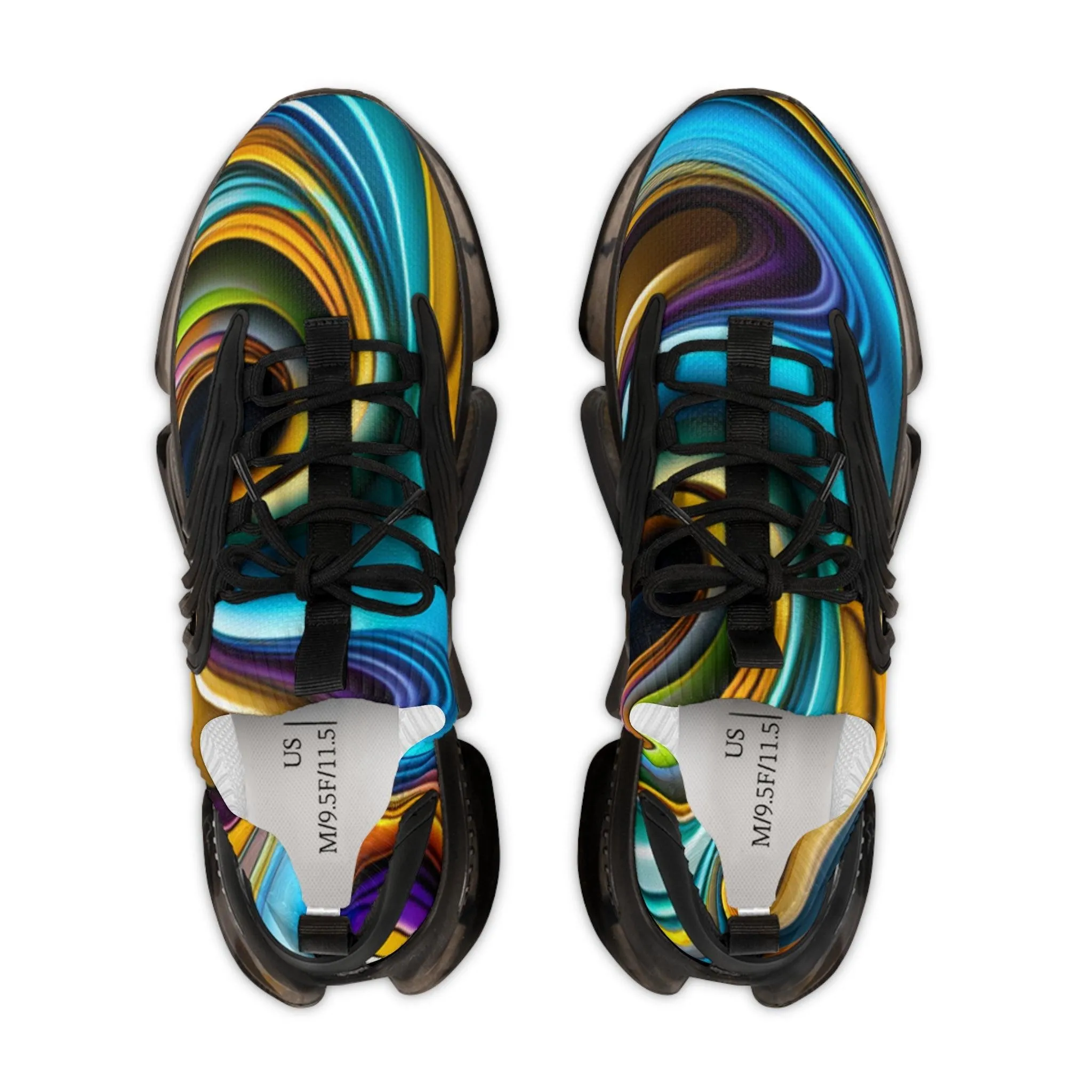 ColorSwirled Men's Mesh Sneakers