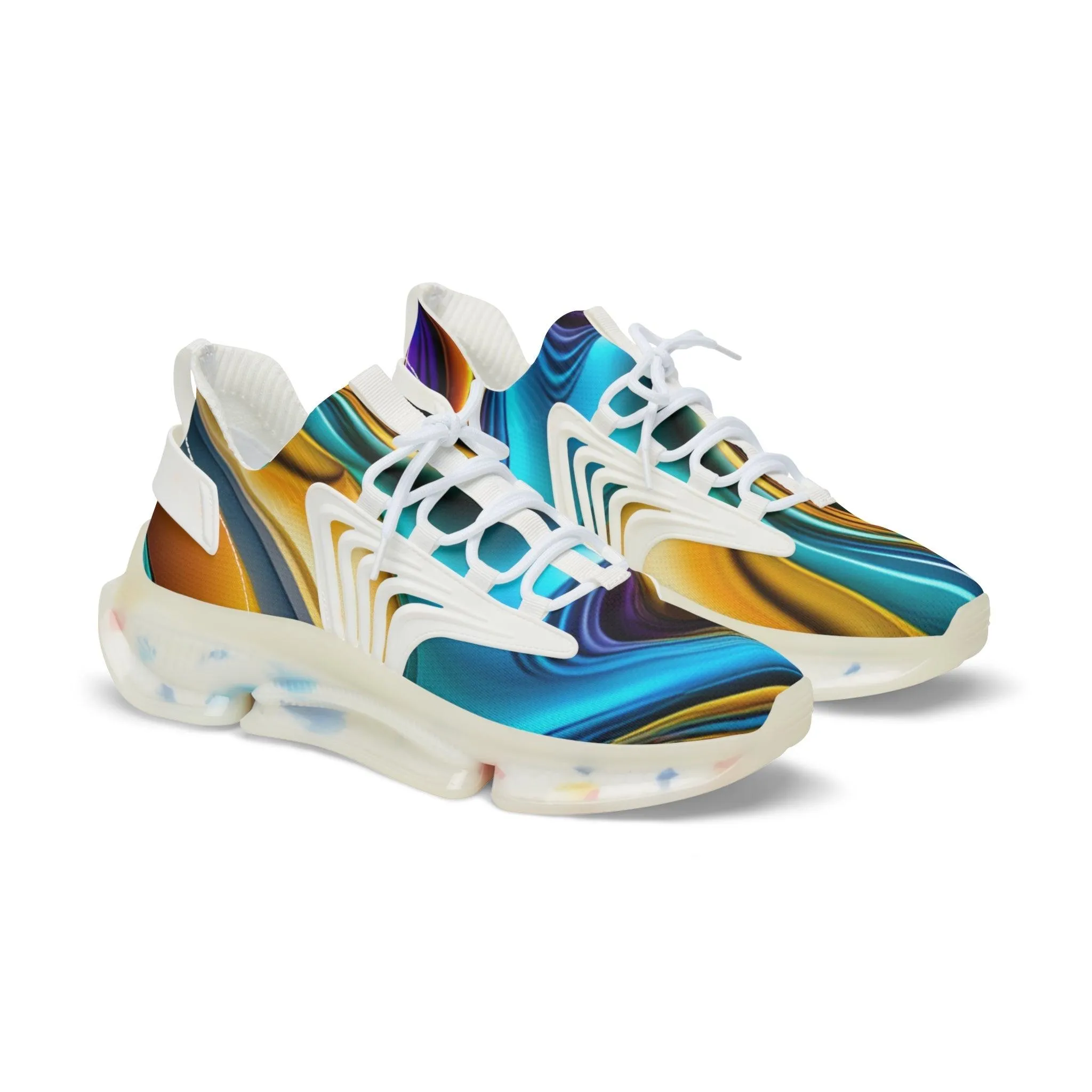 ColorSwirled Men's Mesh Sneakers