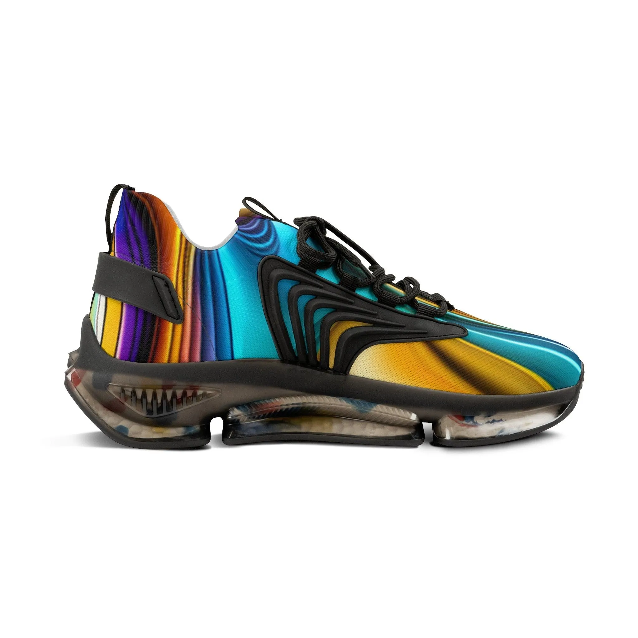 ColorSwirled Men's Mesh Sneakers