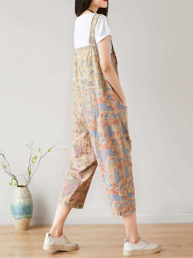 Cropped Vintage Overalls Dungarees