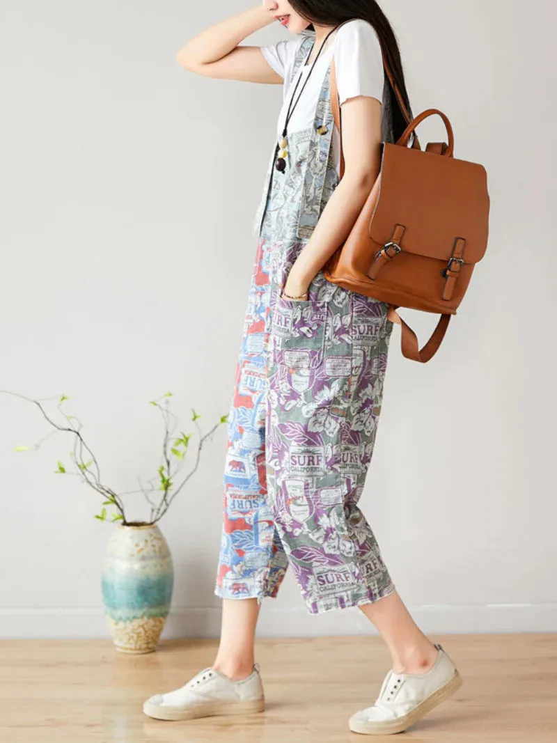 Cropped Vintage Overalls Dungarees