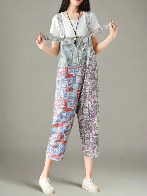Cropped Vintage Overalls Dungarees