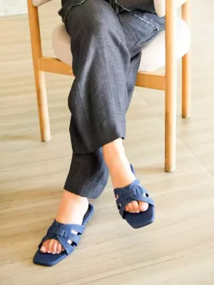 Crossy Denim Flats