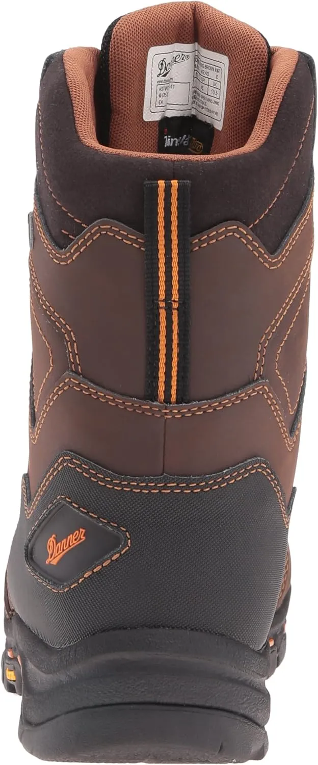 Danner Vicious 8 Insulated Work Boots for Men with Composite Toe - Waterproof Full-grain Leather with Breathable Gore-Tex & Non Slip Heeled Outsole