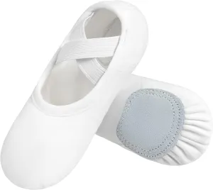 DANSHOW Ballet Shoes for Women Girls Highly Stretch Cotton Shoes Slipper Split Flats Sole