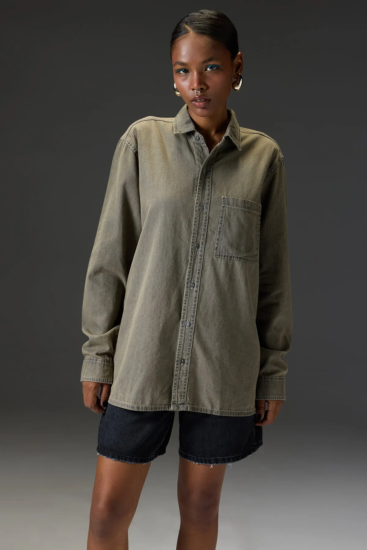 Denim Ef. Dessert Grey Women's Shirt