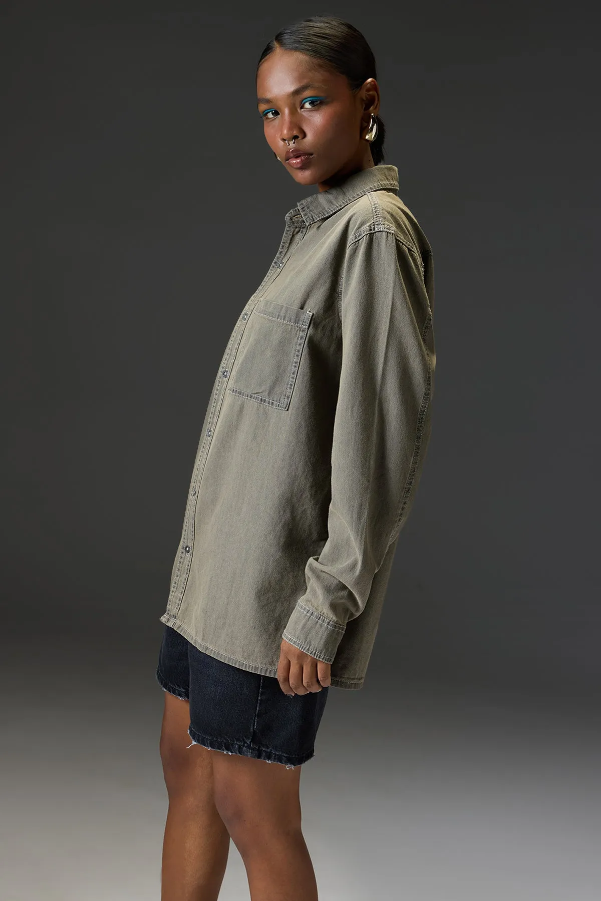 Denim Ef. Dessert Grey Women's Shirt