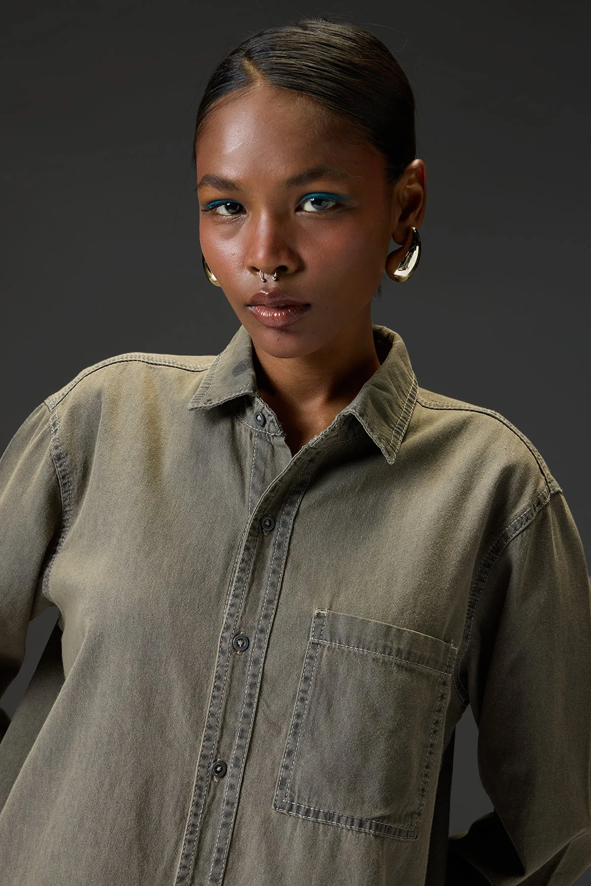 Denim Ef. Dessert Grey Women's Shirt