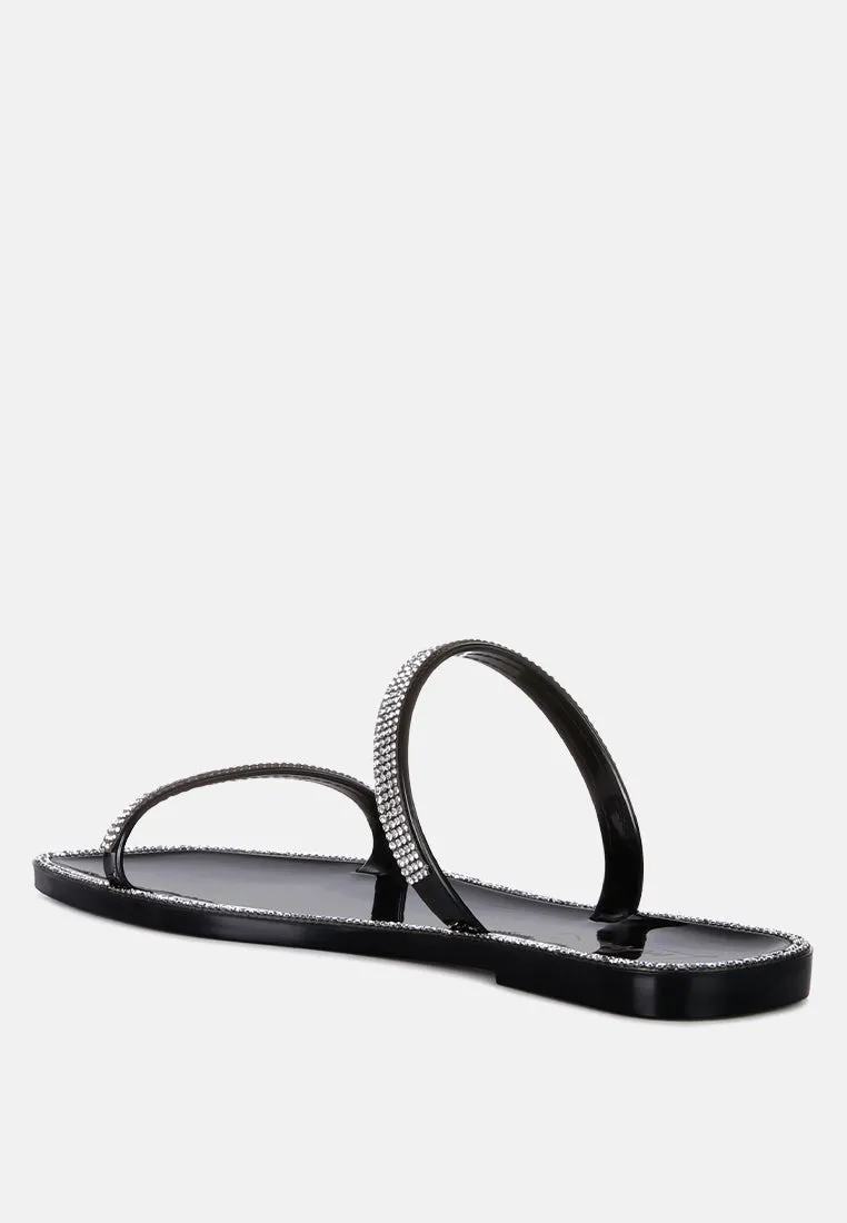 Fenta Diamante Detail Jelly Flats by London Rag
