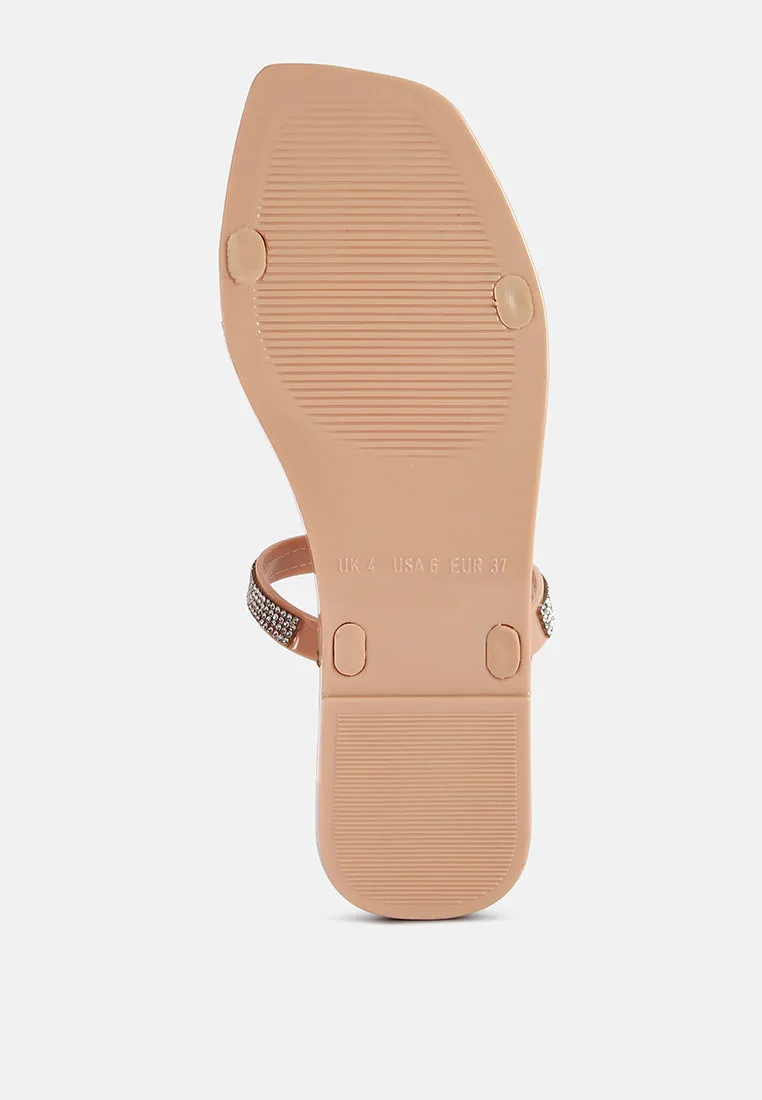 Fenta Diamante Detail Jelly Flats by London Rag
