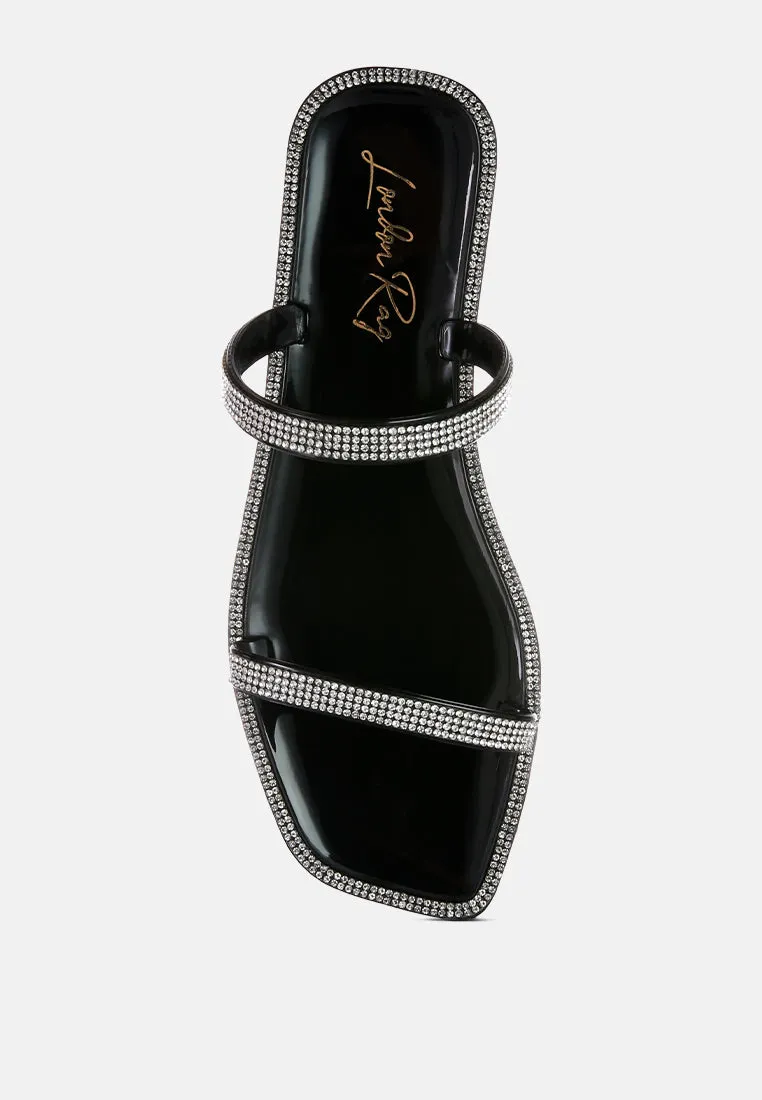 Fenta Diamante Detail Jelly Flats by London Rag