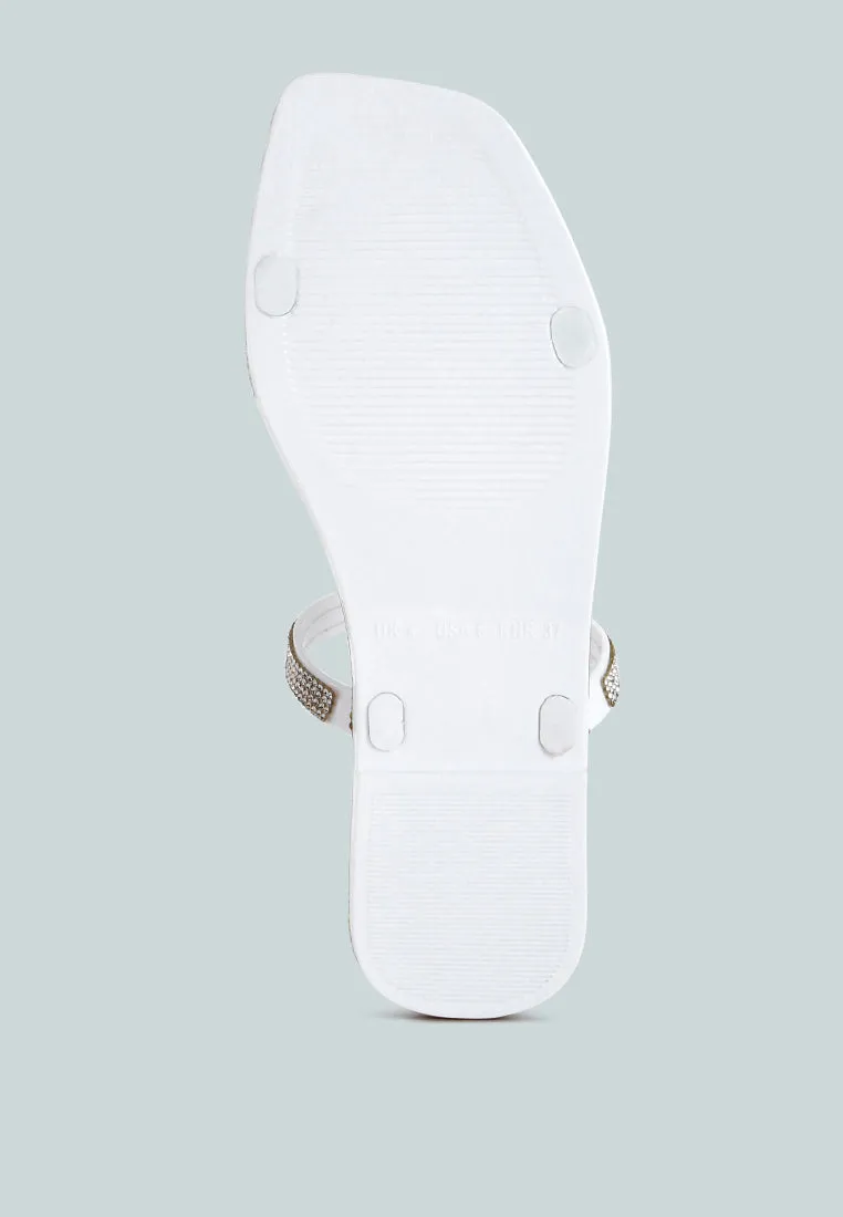 Fenta Diamante Detail Jelly Flats by London Rag