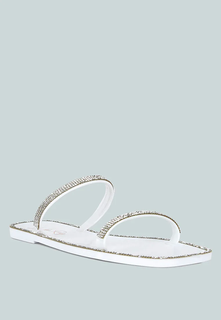 Fenta Diamante Detail Jelly Flats by London Rag