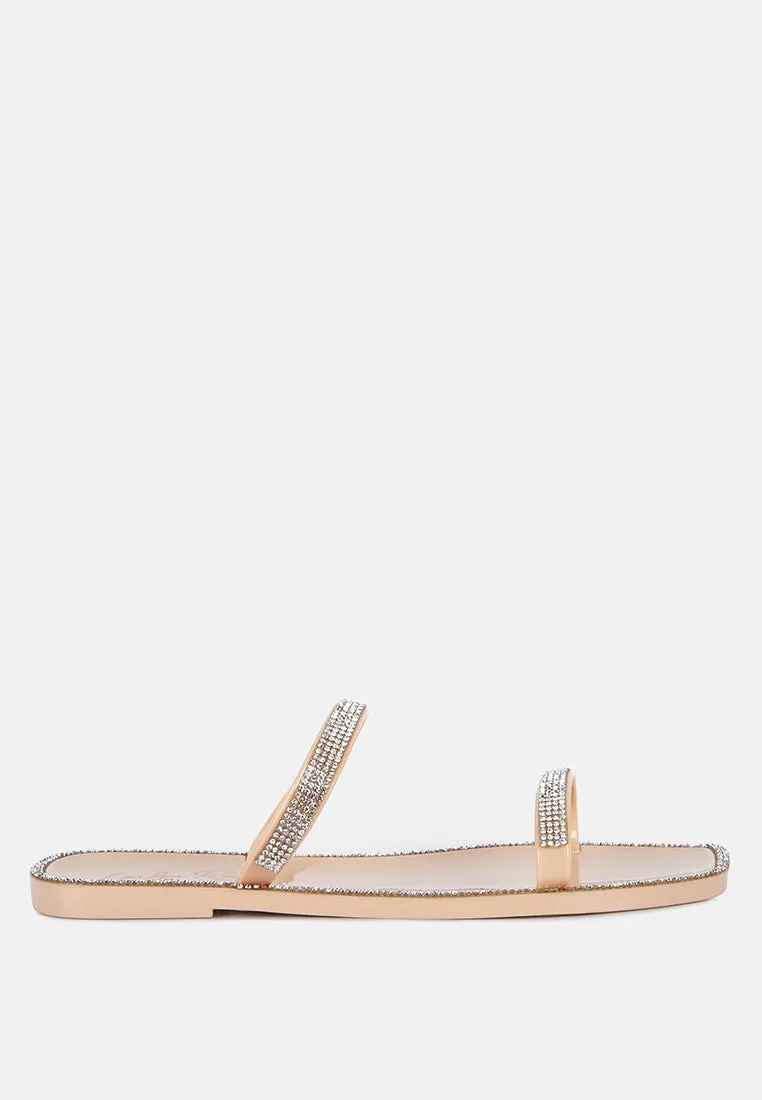 Fenta Diamante Detail Jelly Flats by London Rag