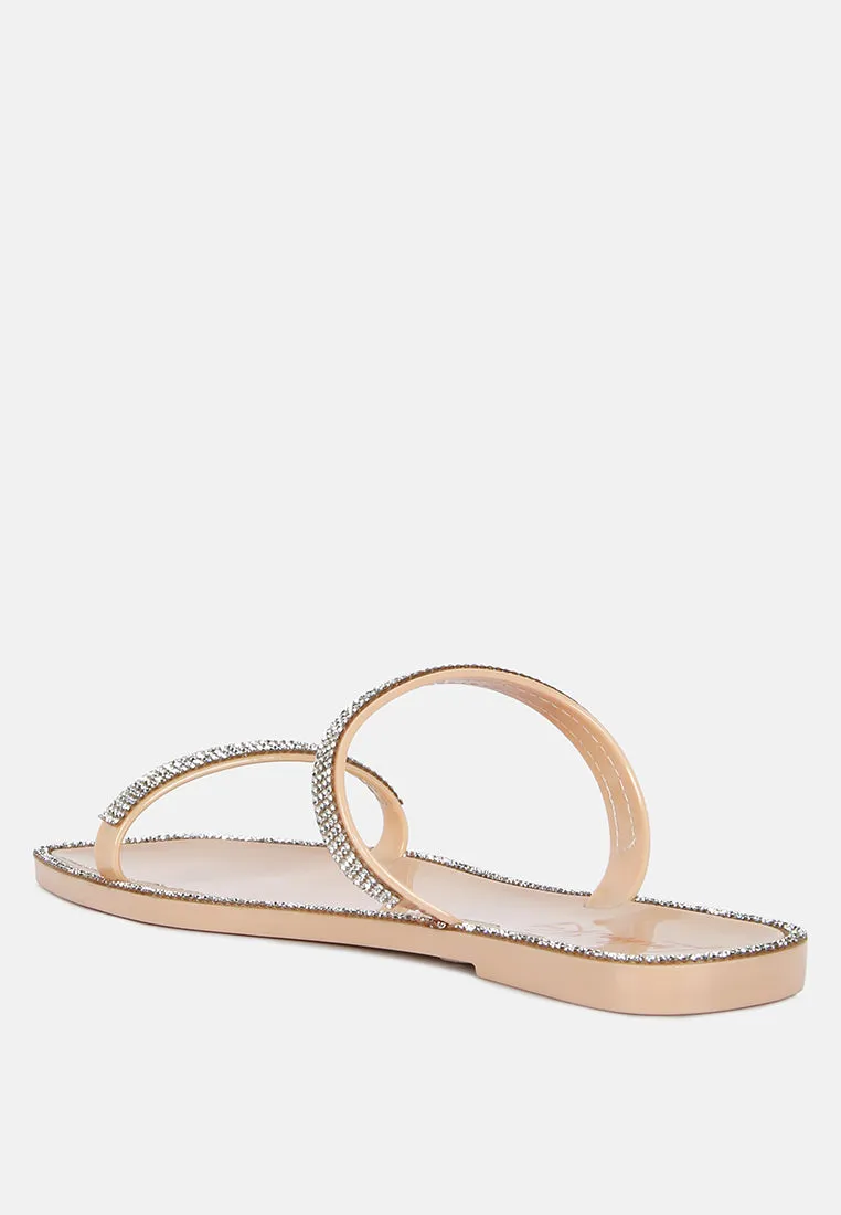 Fenta Diamante Detail Jelly Flats by London Rag