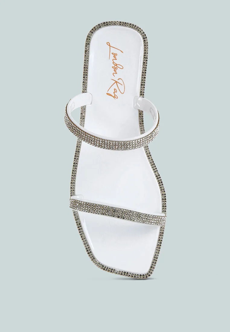 Fenta Diamante Detail Jelly Flats by London Rag